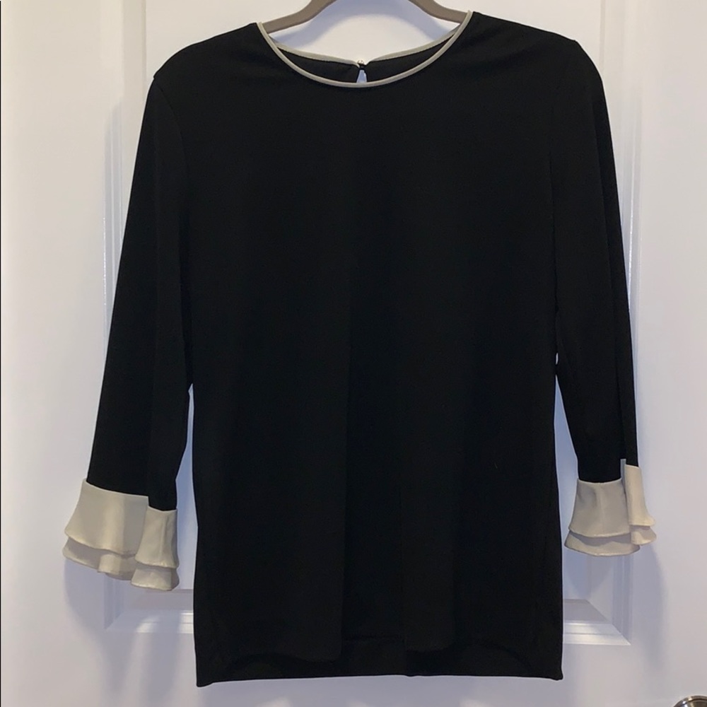 Black and white blouse